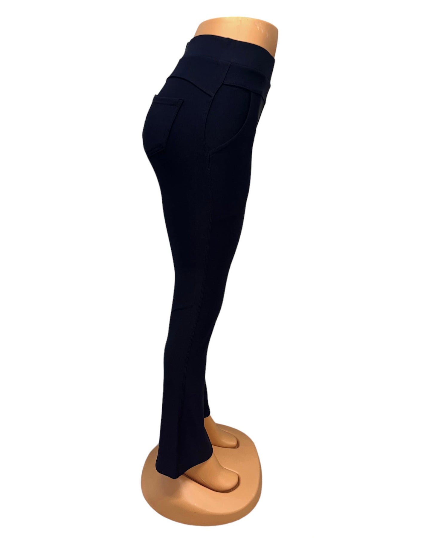 Violette | Navy Flared Comfort Pants