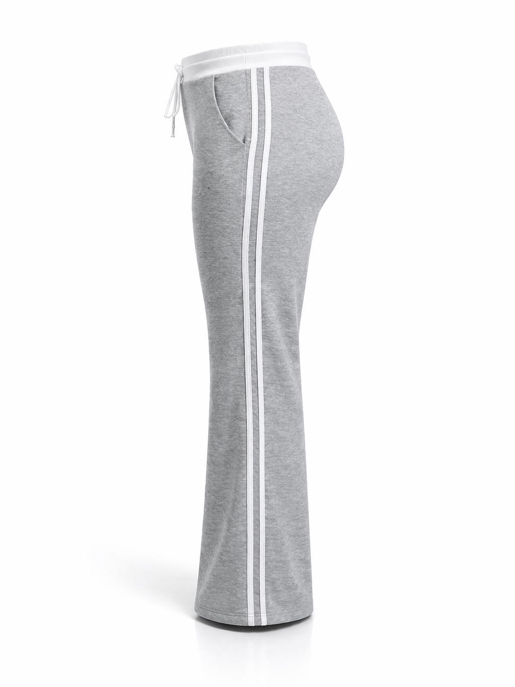 Cécile | Light Grey Striped Comfort Joggers
