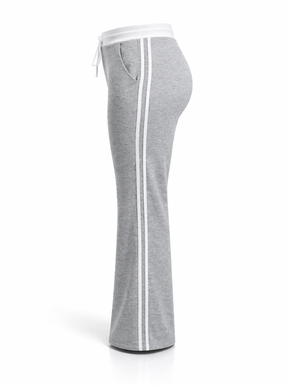 Cécile | Light Grey Striped Comfort Joggers