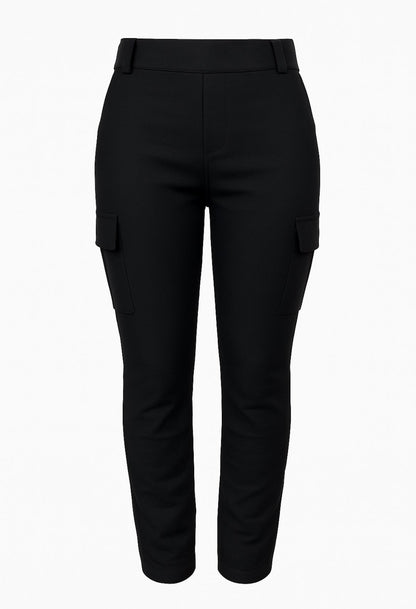 Dominique | Black Cargo Comfort Pants