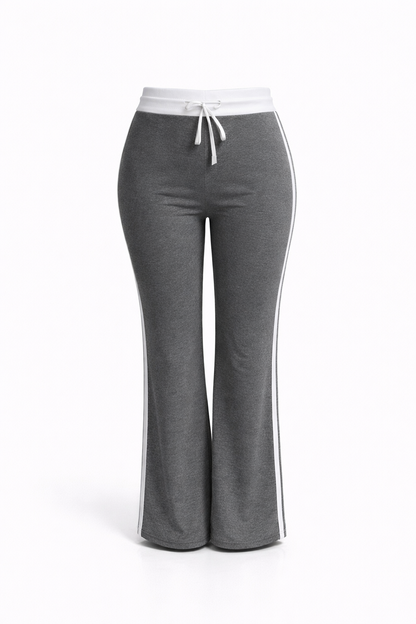 Paulette | Dark Grey Striped Comfort Joggers