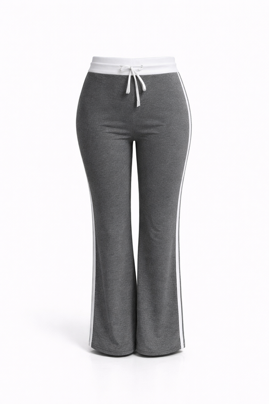 Paulette | Dark Grey Striped Comfort Joggers