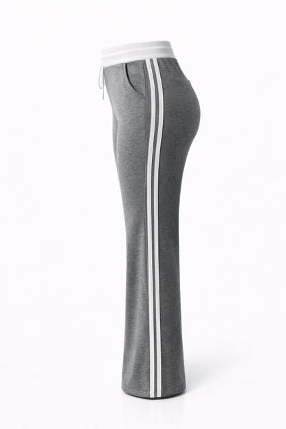 Paulette | Dark Grey Striped Comfort Joggers