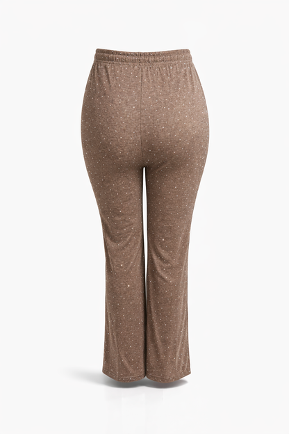 Lisette | Taupe Sparkle Comfort Joggers