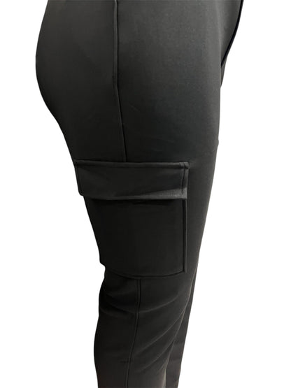 Dominique | Black Cargo Comfort Pants