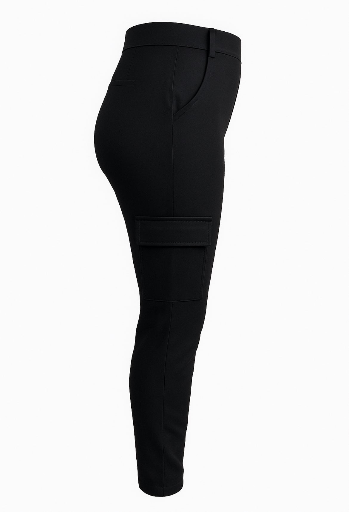 Dominique | Black Cargo Comfort Pants