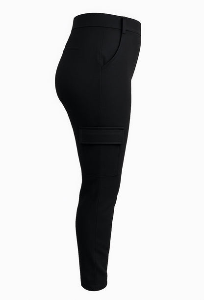 Dominique | Black Cargo Comfort Pants