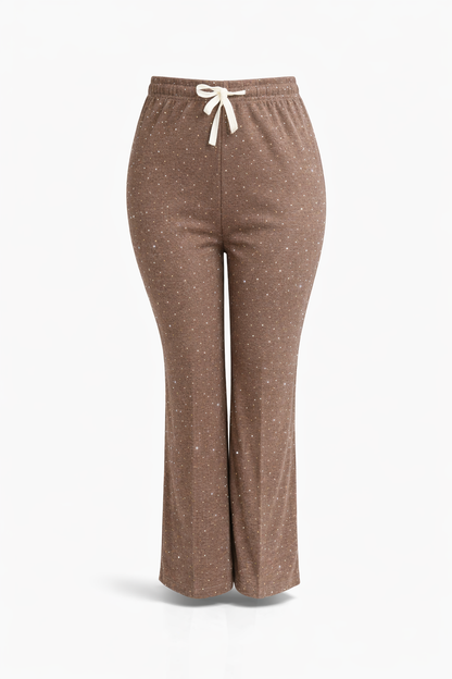 Lisette | Taupe Sparkle Comfort Joggers