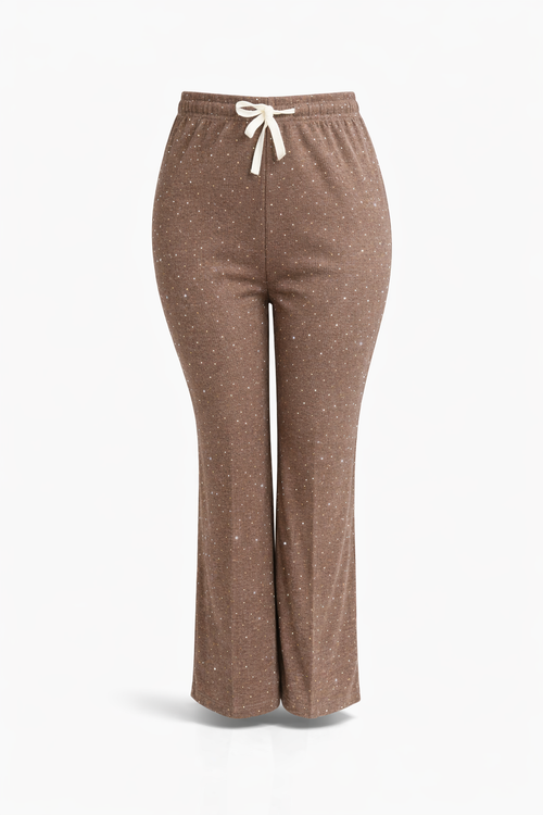Lisette | Taupe Sparkle Comfort Joggers
