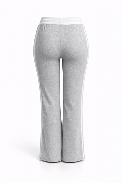 Cécile | Light Grey Striped Comfort Joggers