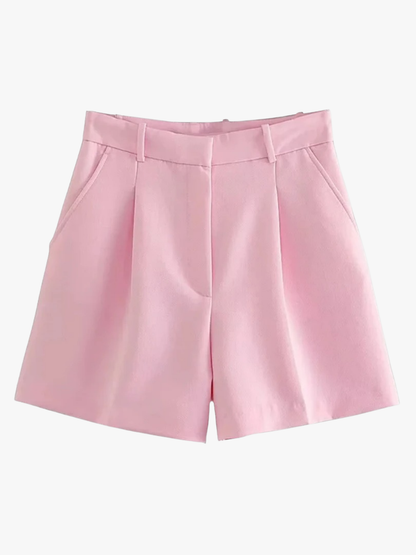 Monique | High Waist Pleated Shorts