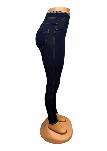 Odile | Navy Denim Comfort Pants