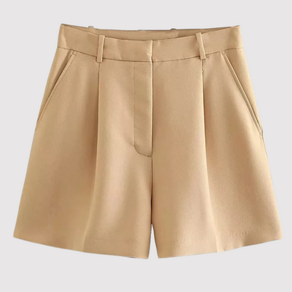 Monique | High Waist Pleated Shorts