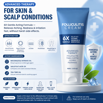 Folliculitis Treatment Cream — Advanced Antifungal with Tea Tree Oil