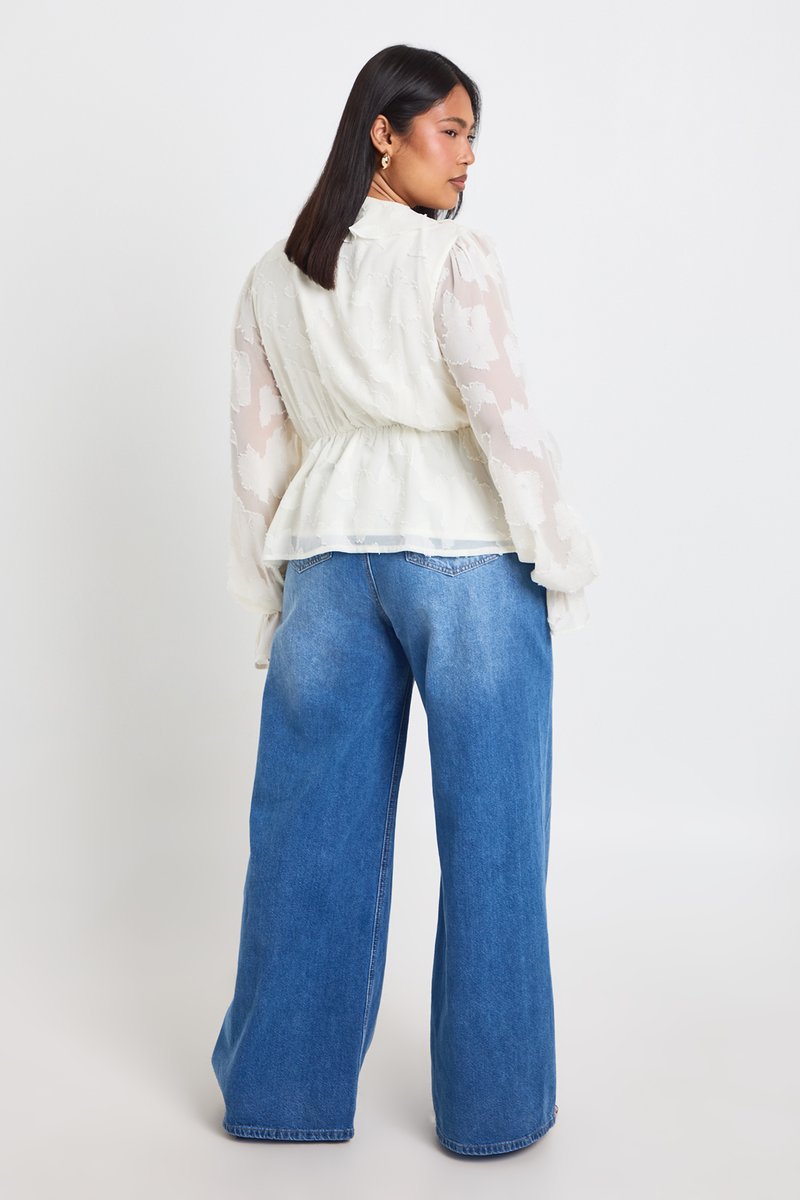 Manon | Burnout Ruffle Tie Front Smock Top