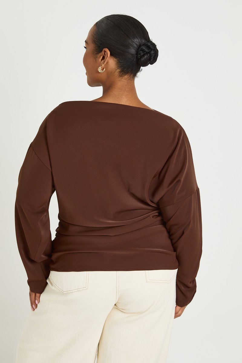 Camille | Ruched Long Sleeve Blouse