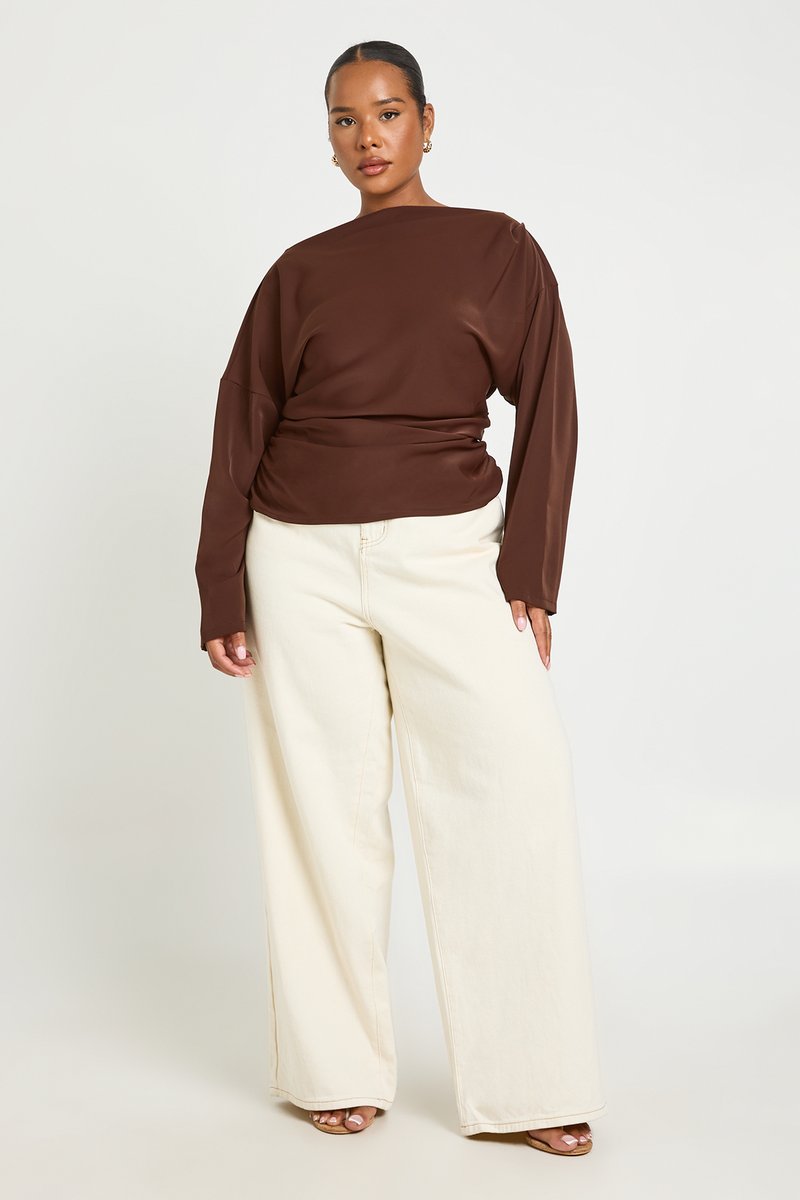 Camille | Ruched Long Sleeve Blouse