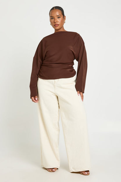 Camille | Ruched Long Sleeve Blouse