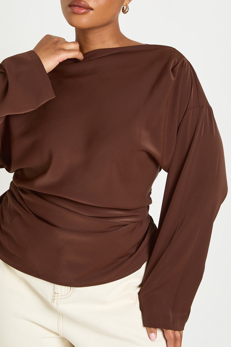 Camille | Ruched Long Sleeve Blouse