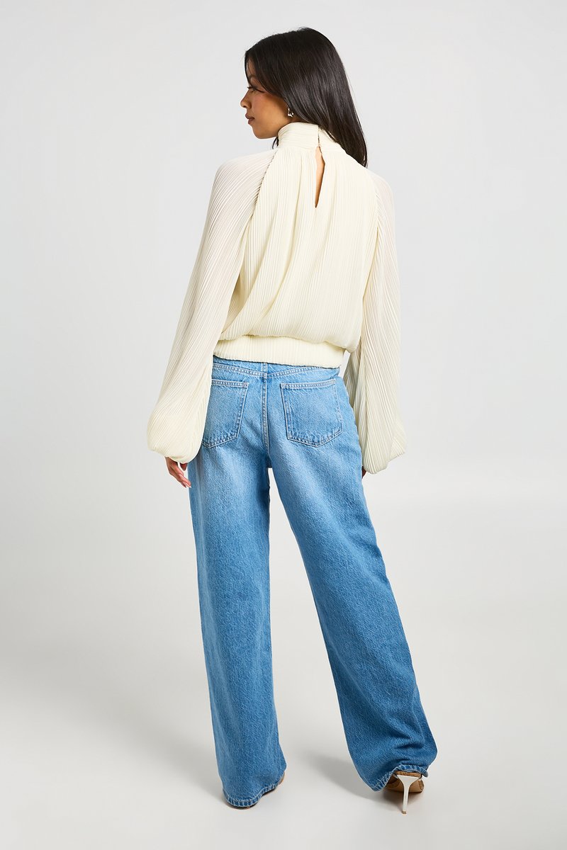 Isabelle | Plissé Batwing Blouse