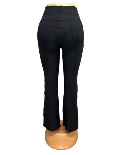 Françoise | Black Flared Comfort Pants