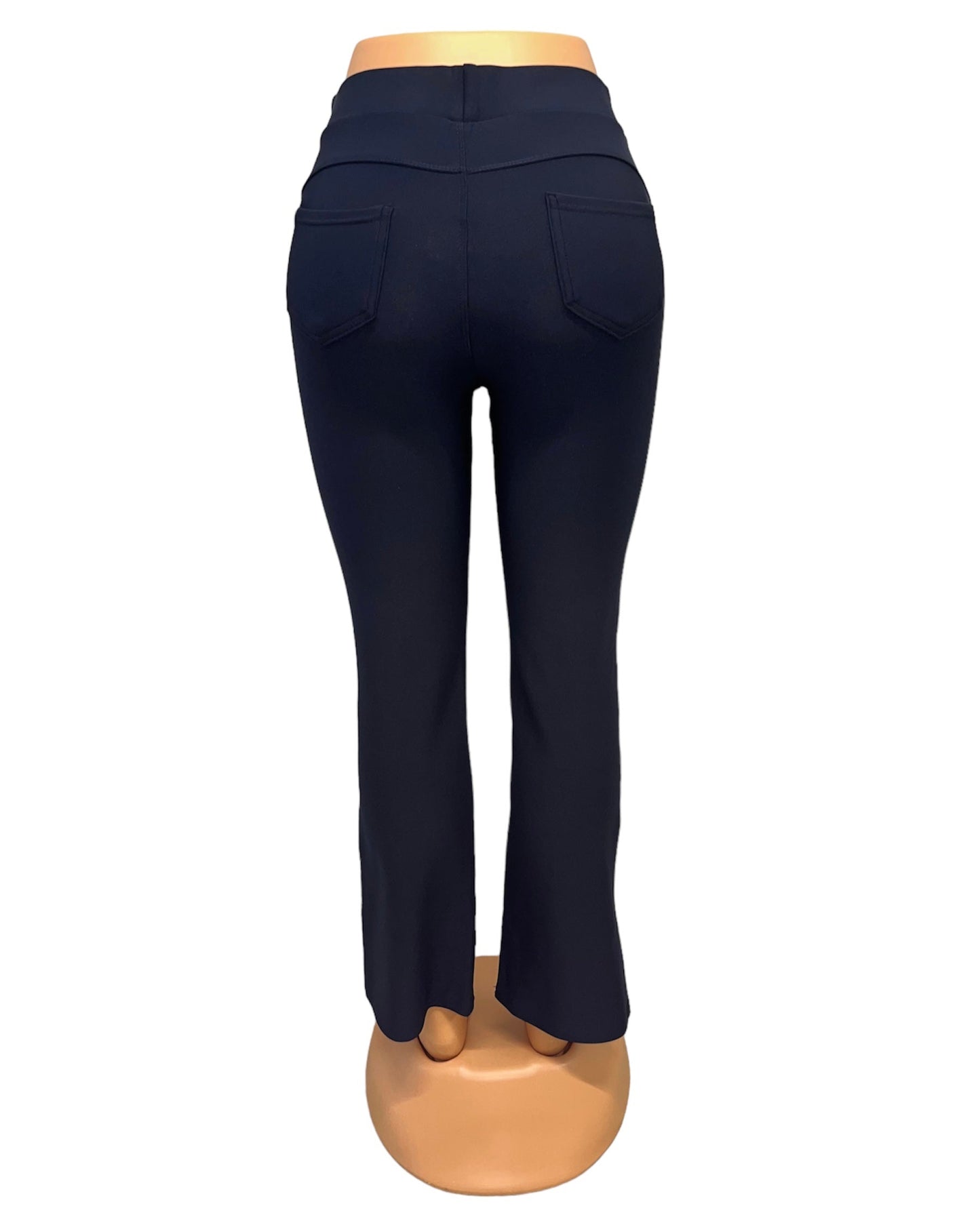 Violette | Navy Flared Comfort Pants
