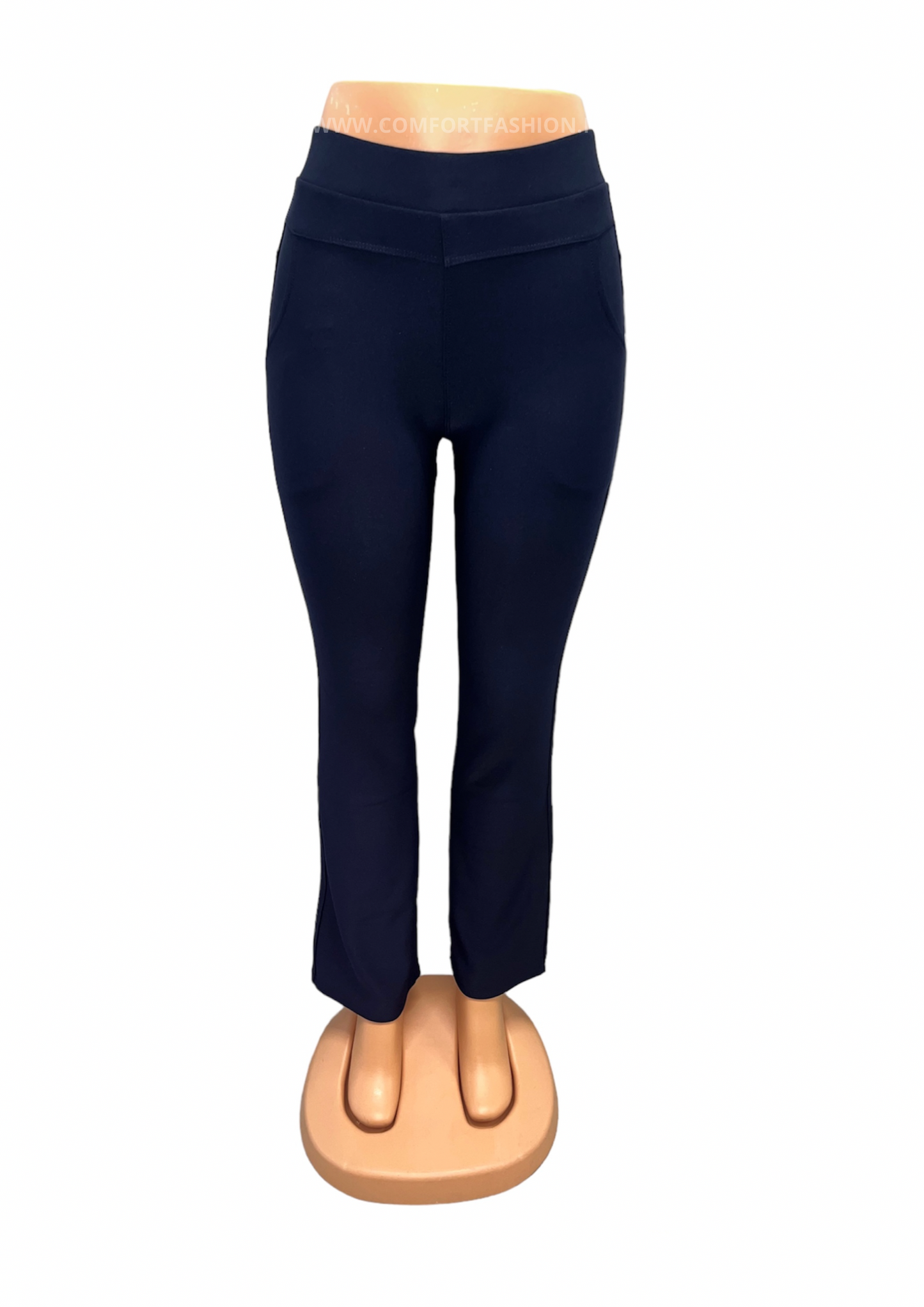 Violette | Navy Flared Comfort Pants