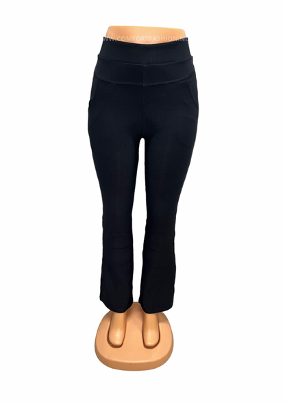 Françoise | Black Flared Comfort Pants
