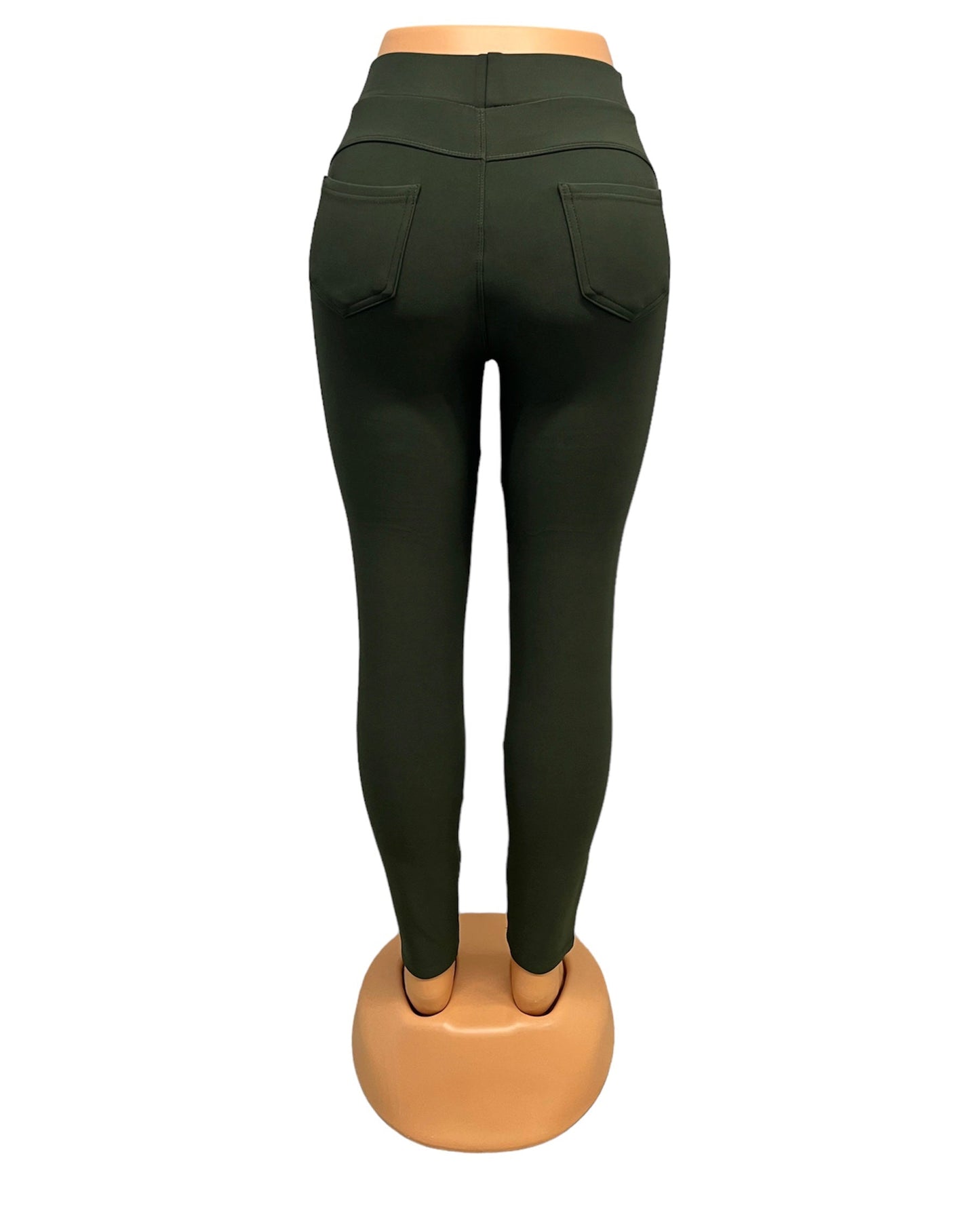 Geneviève | Olive Green Comfort Pants