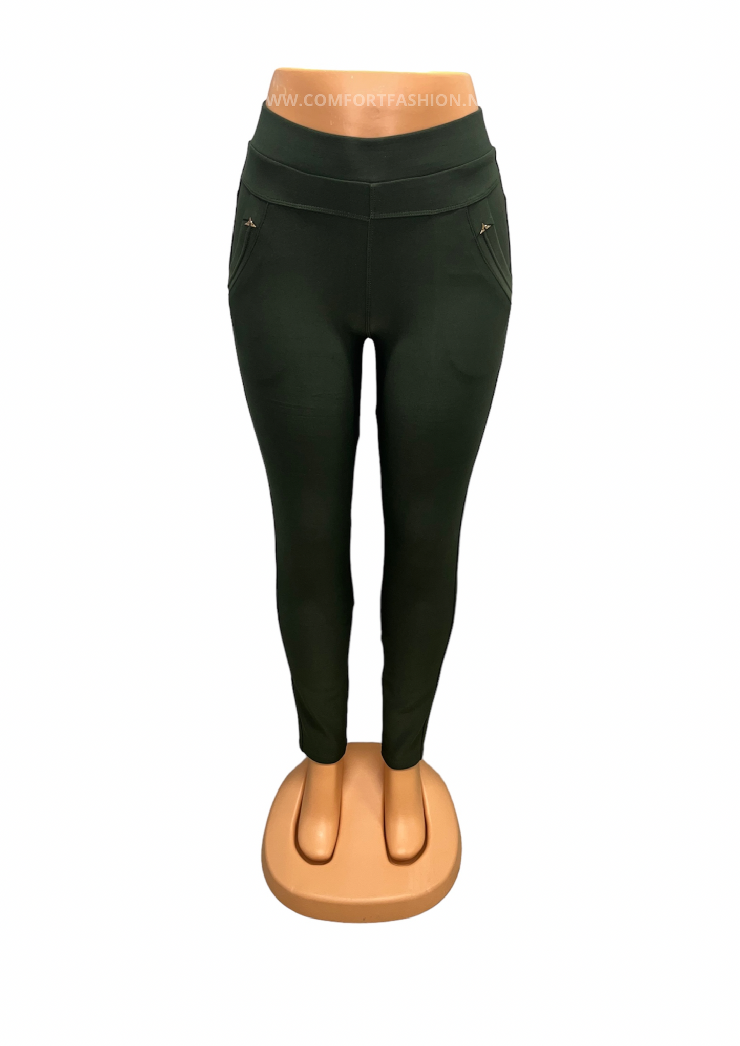 Geneviève | Olive Green Comfort Pants
