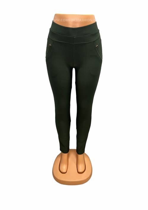 Geneviève | Olive Green Comfort Pants
