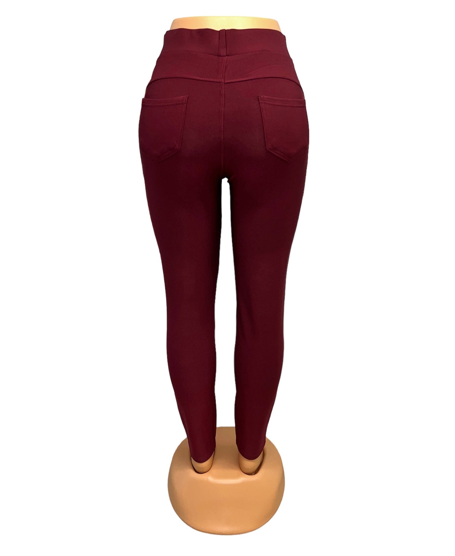 Roseline | Bordeaux Red Comfort Pants