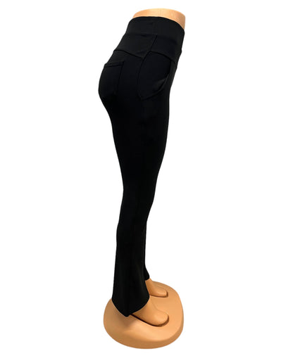 Françoise | Black Flared Comfort Pants
